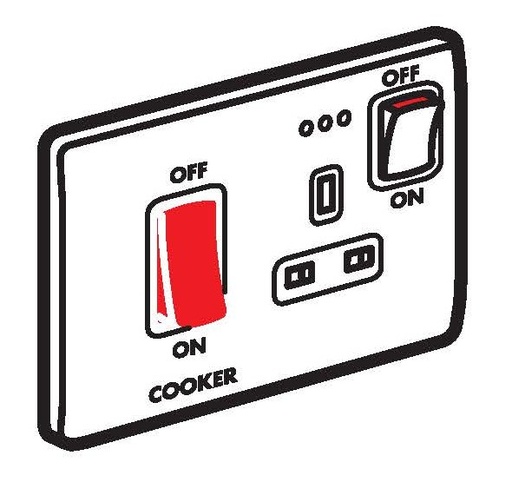 [734229] Legrand - 734229 - Synergy Cooker control units 250V - 45A DP switch + 13A DP switched socket outlet - Antique Bronze.