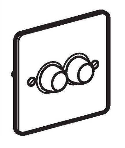 [734247] Legrand - 734247 - Synergy Rotary Dimmer Switch 2-Gang 2-Way 400W 250V - Antique Brass.