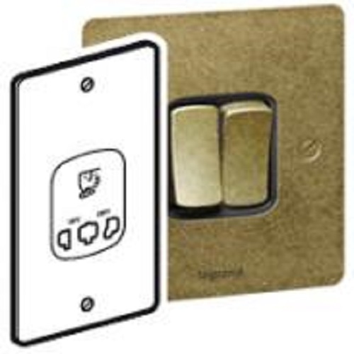 [734290] Legrand - 734290 - Synergy dual-voltage shaver socket 240-115V AB - Antique Brass.