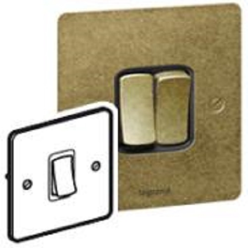 [734331] Legrand - 734331 - Synergy plate switch 20A 1-Gang 2-Way - Antique Brass.