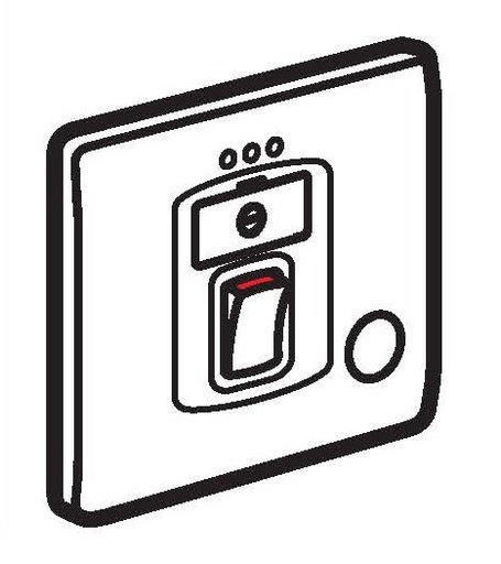 [734632] Legrand - 734632 - Synergy 13A Unswitched Connection Unit with a front outlet - Antique Brass.