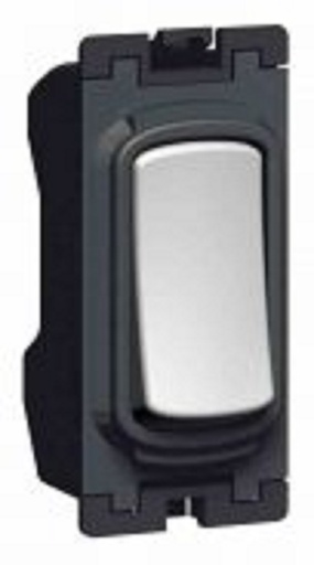 [739504] Legrand - 739504 - Synergy Switch Grid module 10A 1-Gang 1-Way Single Pole - modern silver.