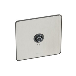 [832040] Legrand - 832040 - Synergy™ Sleek single male TV socket Brushed Stainless Steel.
