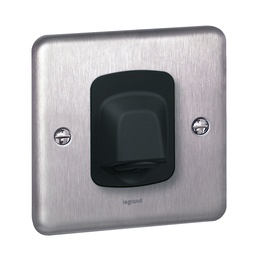 [833019] Legrand - 833019 - Synergy™ Authentic - Cable outlet 20A - Brushed Stainless Steel