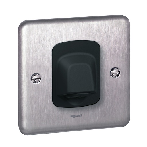 [833019] Legrand - 833019 - Synergy™ Authentic - Cable outlet 20A - Brushed Stainless Steel