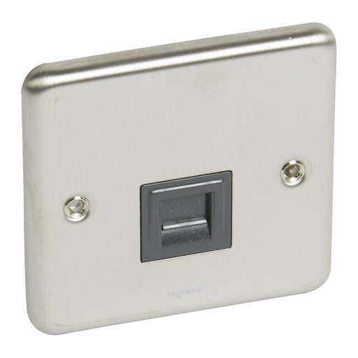 [833056] Legrand - 833056 - Synergy™ Authentic Data socket RJ45 Cat6 Brushed Stainless steel