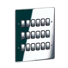 [833186] Legrand - 833186 - Synergy™ Authentic - Front plate -18 Grid module -3x3 gang - Brushed Stainless Steel