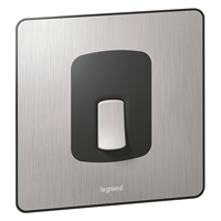 [832010] Legrand - 832010 - Synergy™ Sleek Double Pole switch 20A Brushed Stainless Steel