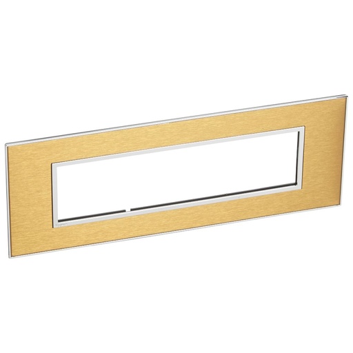 [576710] Legrand - 576710 - Arteor™ Plate British Standard square 8 Module Brushed Gold Brass.