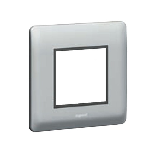 [731092] Legrand - 731092 - Synergy® British Standard Carrier Plate 1-Gang square for Arteor 2-Module Silver.