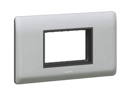 [731093] Legrand - 731093 - Synergy® British Standard Carrier Plate 2-Gang square for Arteor 3-Module Silver.