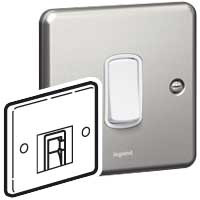 [733056] Legrand - 733056 - Data socket Synergy RJ 45 Cat.6 single brushed stainless steel