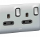 [731270] Legrand - 731270 - DP socket outlet Synergy 2 gang switched 13A 250V nickel