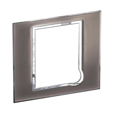 [576195] Legrand - 576195 - Arteor™ Plate British Standard Square for fused connection unit Mirror Taupe.