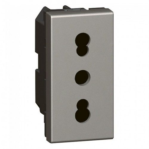 [572603] Legrand - 572603 - Socket Arteor™ - Italian - 10/16A - 2P+E Shuttered - 1Module - Magnesium