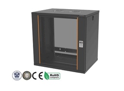 [AG-AF12U6060S1-CBAA-A-D1-YD] AGER - AG-AF12U6060S1-CBAA-A-D1-YD - 12U 19" Rack Agena Flat Wall Mounted Cabinet W=600mm D=600mm Black.