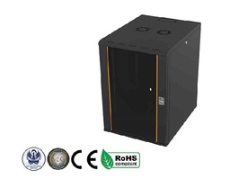 [AG-AN18U6080S1-CBAA-A-M1-YD] AGER - AG-AN18U6080S1-CBAA-A-M1-YD - 18U 19" Rack Wall Mount Cabinet W=600mm D=800mm Black.