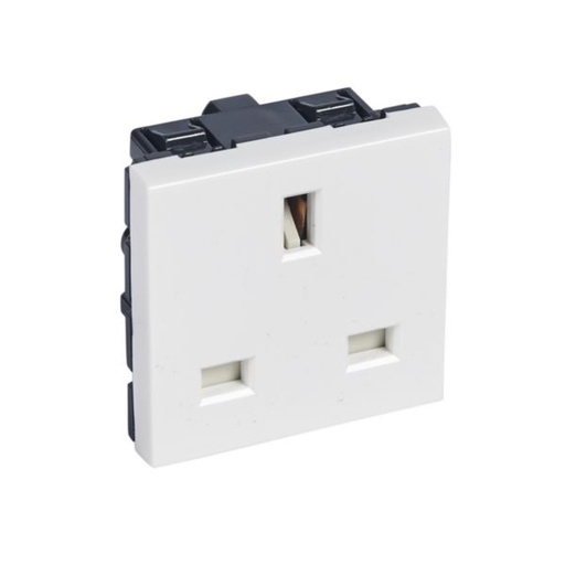 [678148] Legrand - 678148 - Mosaic™ IP40 British Standard Socket outlet 2-Module Flush-Mount Anti-Bacterial White.