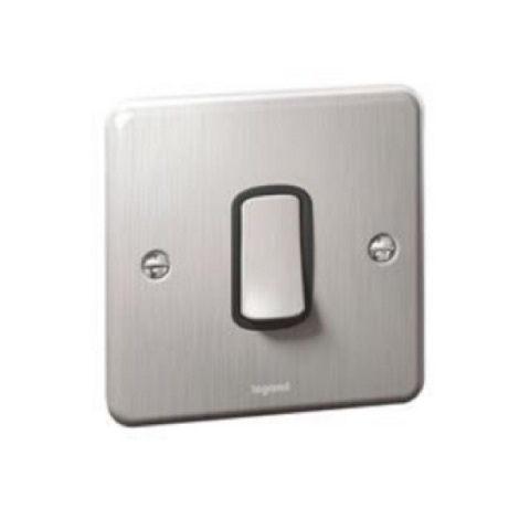 [833001] Legrand - 833001 - Synergy™ Authentic 1-Gang 2-Way switch 10A Brushed Stainless Steel.