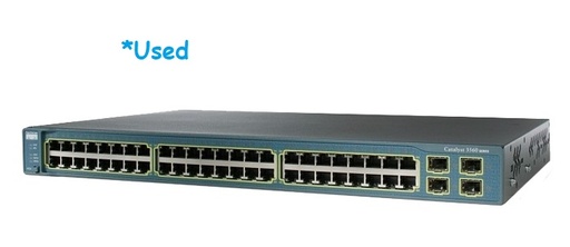[WS-C3560G-48TS-S *Used] Cisco - WS-C3560G-48TS-S *Used - Catalyst 3560 Network Switch 48-Port 10/100/1000, 4-Port SFP Standard Image.