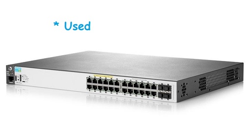 [J9773A *Used] HPE Aruba - J9773A *Used - 2530-24G PoE+ Network Switch, 24-Port 10/100/1000 PoE+, 4-Port SFP, 1-Port Dual-personality (RJ-45 / USB) serial console port, 195W PoE.