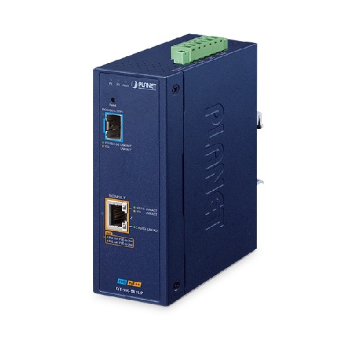 [IXT-900-1X1UP] Planet - IXT-900-1X1UP - Industrial Managed Media Converter 1-Port 10G SFP+, 1-Port 10GBASE-T 802.3bt PoE++.